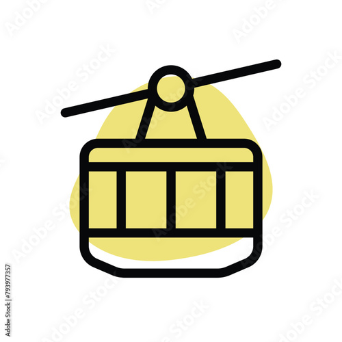 Cable Car vector icon
