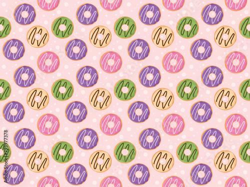 donut glaze cartoon vector pastry icon bakery menu illustration sugar baked dessert food summer eat