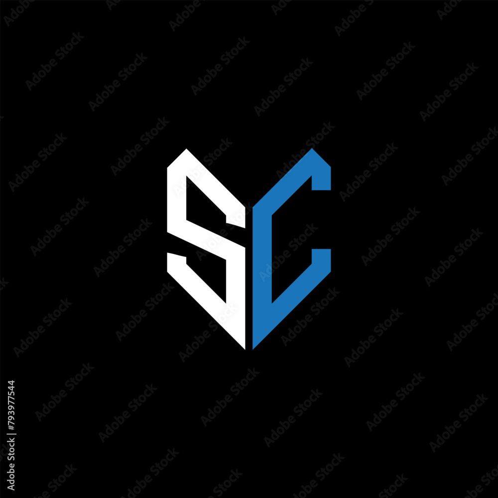 SC letter logo design on Black background. SC creative initials letter logo concept. SC letter design.
SC letter logo design on Black background. SC creative initials letter logo concept. SC letter design.