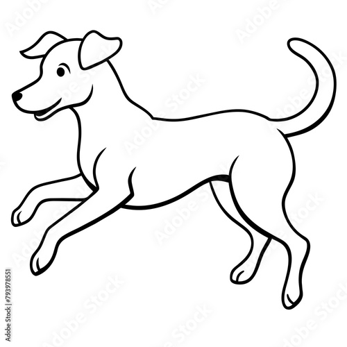 jumping dog vector illustration