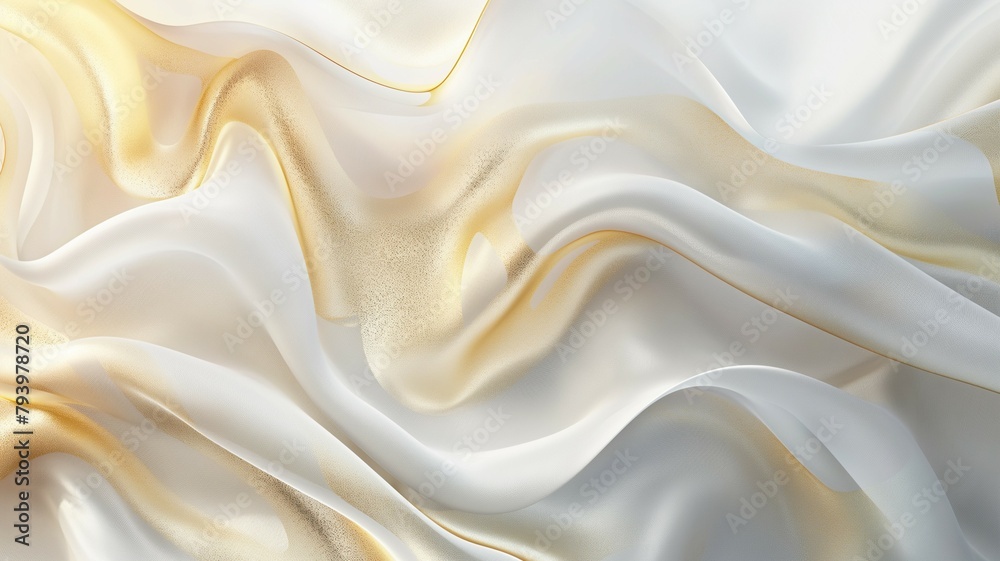 Fototapeta premium background of a silk wave geometry pattern mixed with silver and gold