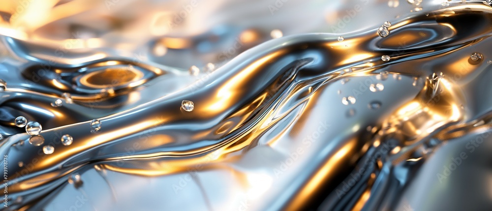 background of a metallic wave geometry pattern mixed with silver and gold background of a metallic wave geometry pattern mixed with silver and gold
