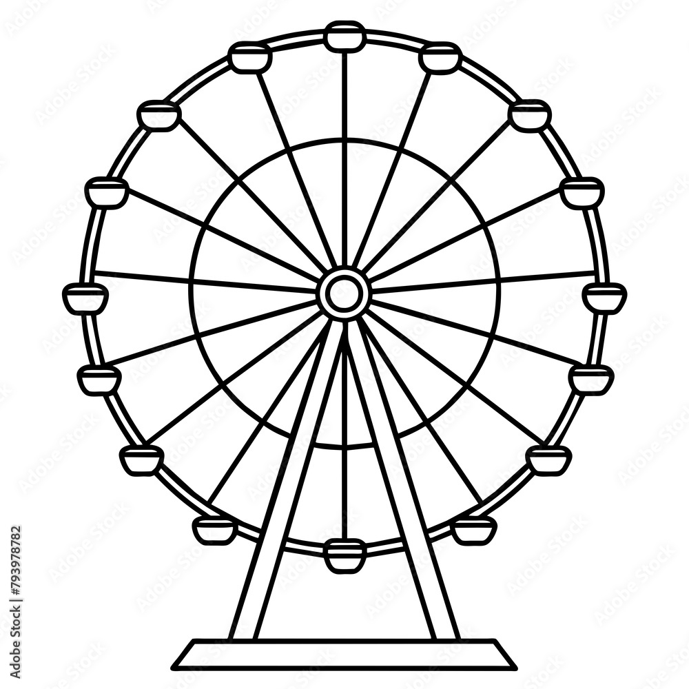 Obraz premium wheel vector illustration