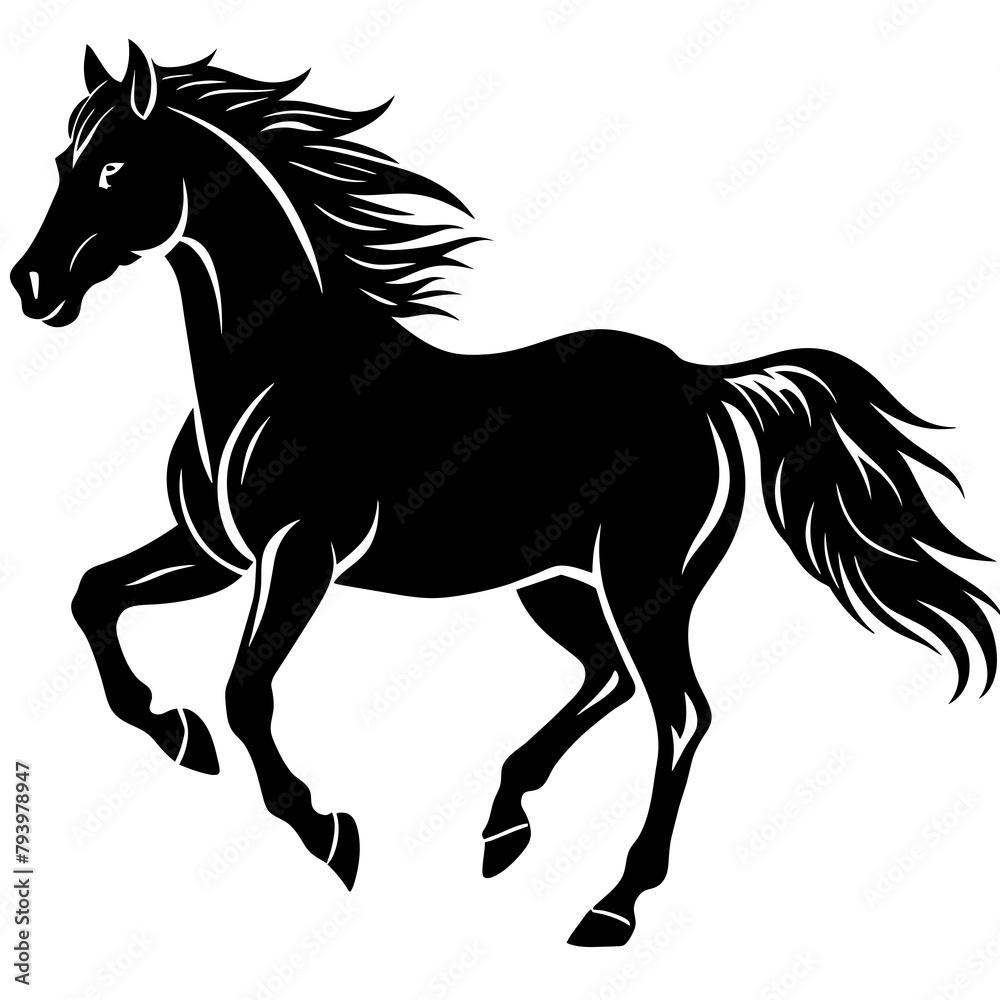 Obraz premium horse with wings vector illustration