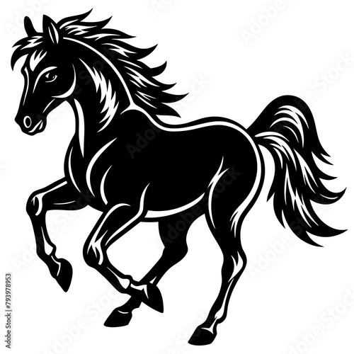 horse with wings vector illustration