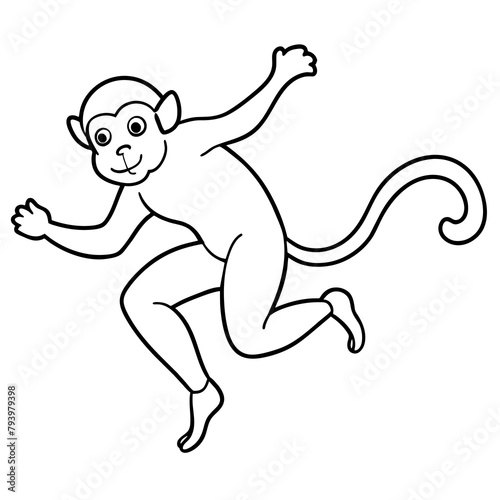 naughty monkey vector illustration