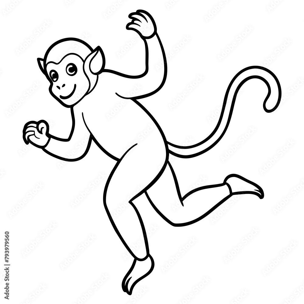 Fototapeta premium naughty monkey vector illustration