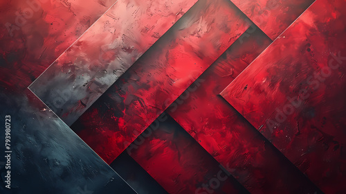 Craft an image of crimson geometry with an abstract background adorned by striking red geometric stripes 4k wallpaper photo