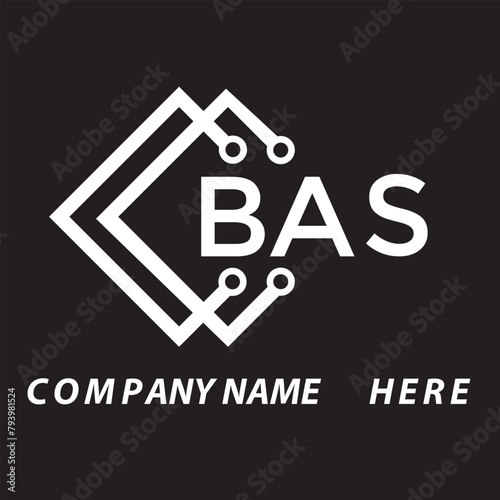BAS letter logo design on white background. BAS creative initials letter logo concept. BAS letter design.	