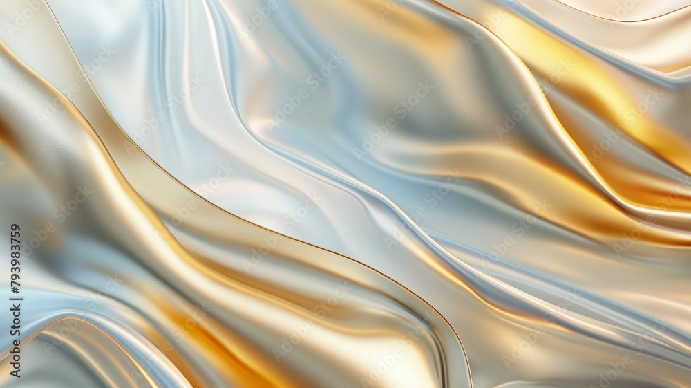 background of a metallic wave geometry pattern mixed with silver and gold