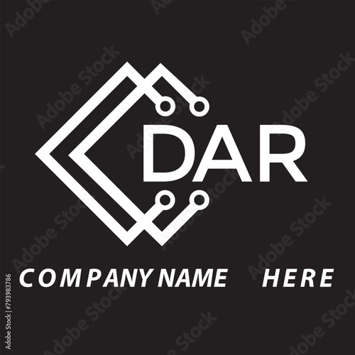 DAR letter logo design. DAR creative initials letter logo concept. DAR letter design.
