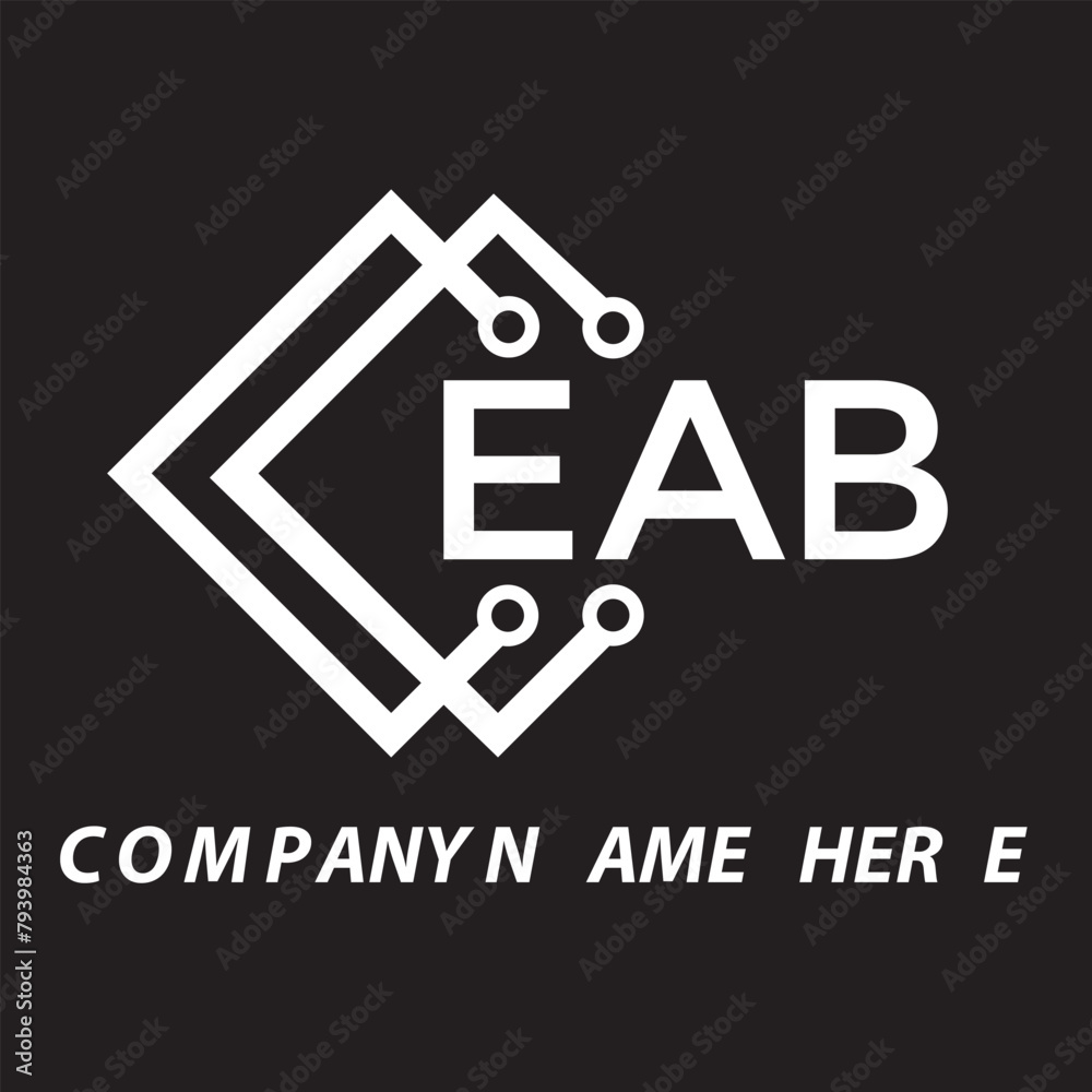 Obraz premium .EAB letter logo design on white background. EAB creative initials letter logo concept. EAB letter design. 