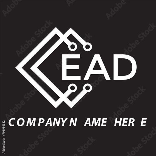 .EAD letter logo design on white background. EAD creative initials letter logo concept. EAD letter design.	