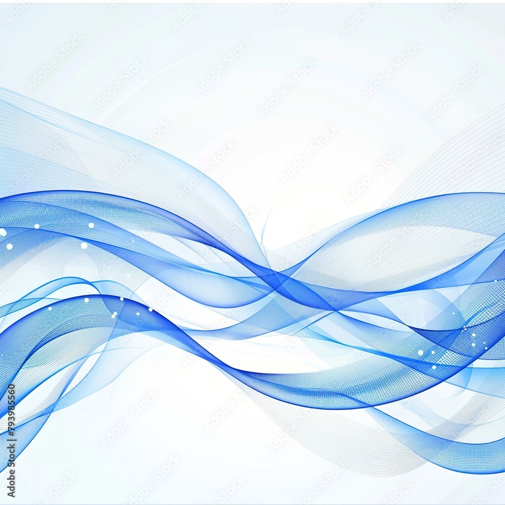 Fototapeta premium Abstract blue wave background