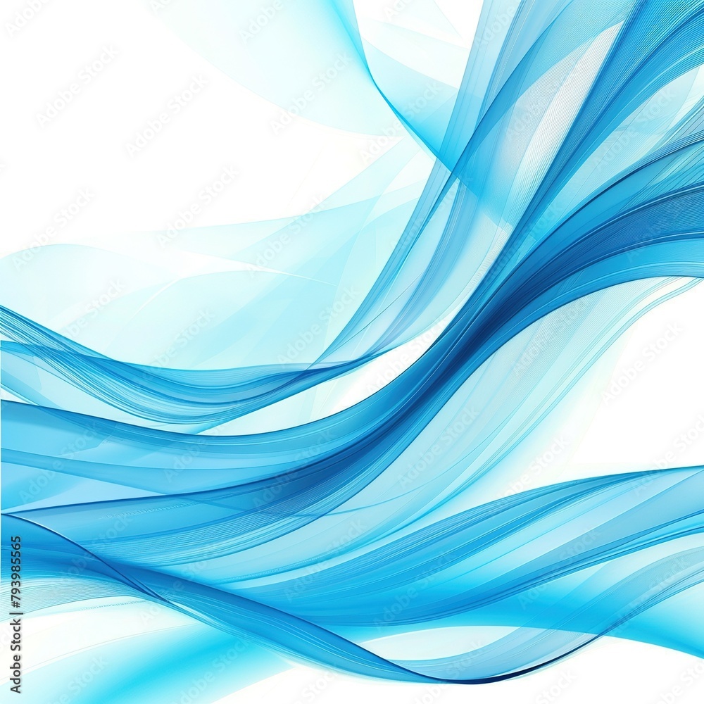 Fototapeta premium Blue wave abstract background 