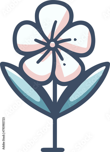 A simple flower with five petals.