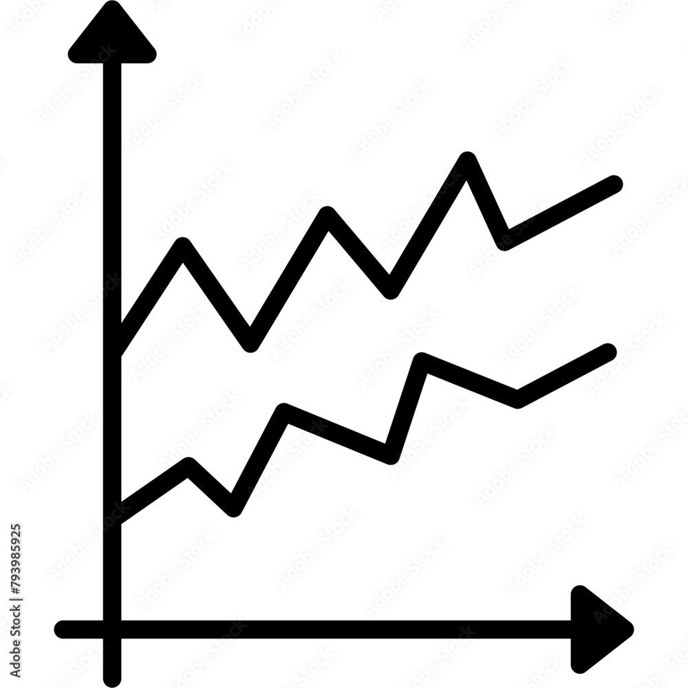 Area Graph Icon Area Graph Icon