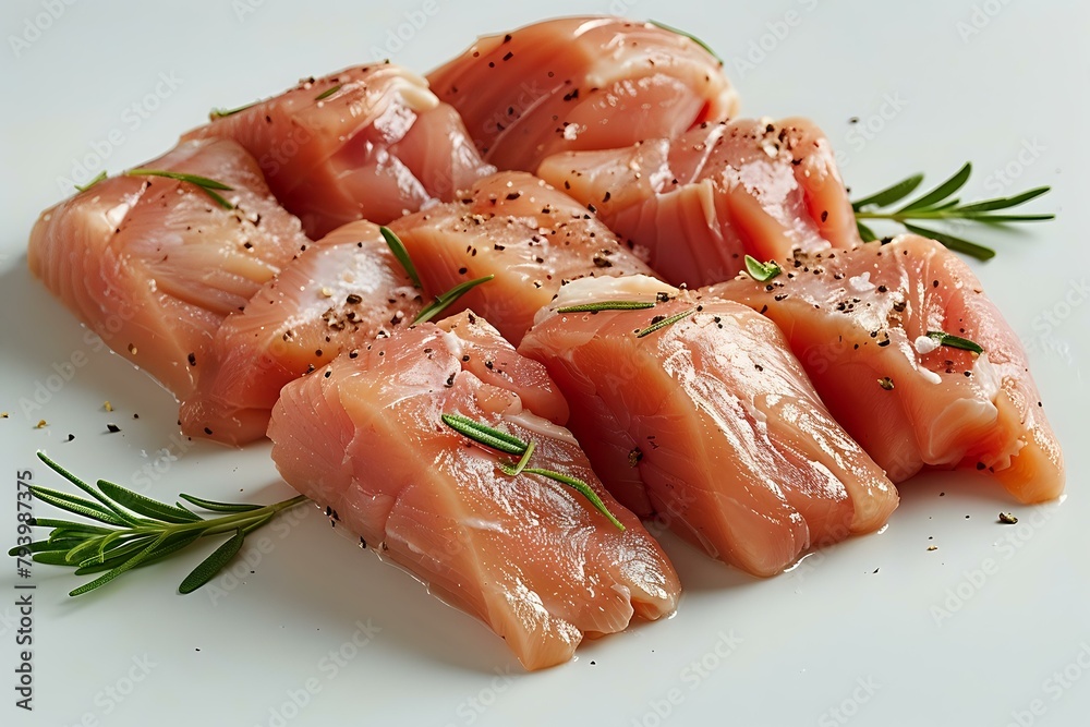 Juicy and Fresh Chicken Breasts on White Juicy and Fresh Chicken Breasts on White