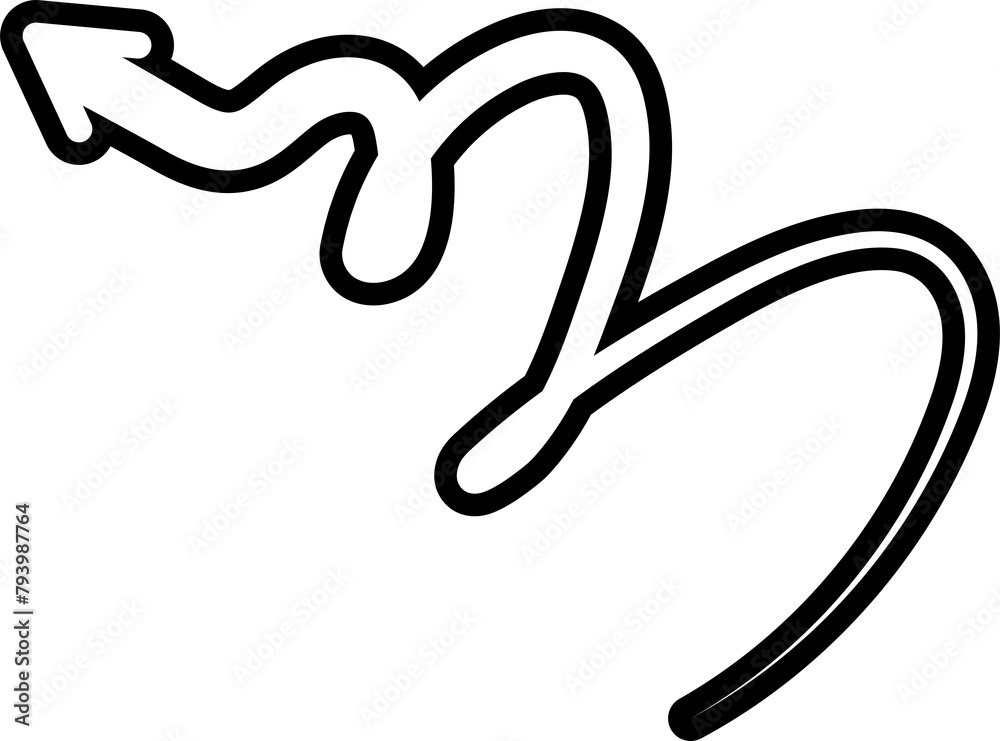 Arrows bold line hand drawn doodle in cartoon style Arrows bold line hand drawn doodle in cartoon style