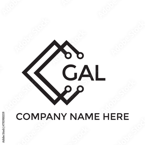 GAL letter logo design. GAL creative initials letter logo concept. GAL letter design.
