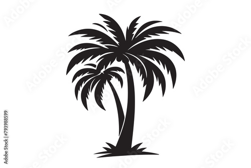 Silhouette of Palm tree Vector  Palm tree silhouette