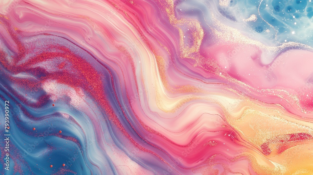 Colorful marbling wave movement background