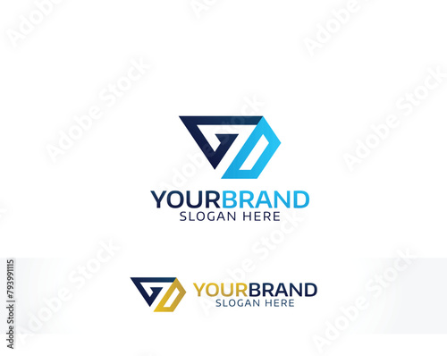creative letter G D logo concept consulting business brand mark design (ID: 793991115)