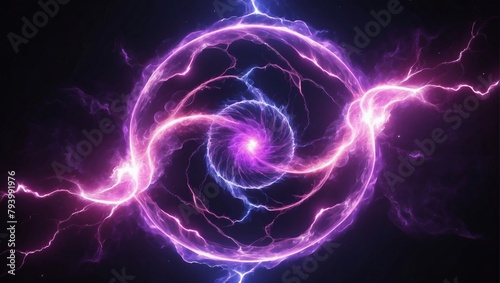 Violet Plasma Pure Energy and Force Electrical Power