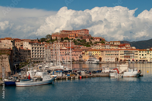 Italia, Toscana, Isola d'Elba. Il paese di Portoferraio.