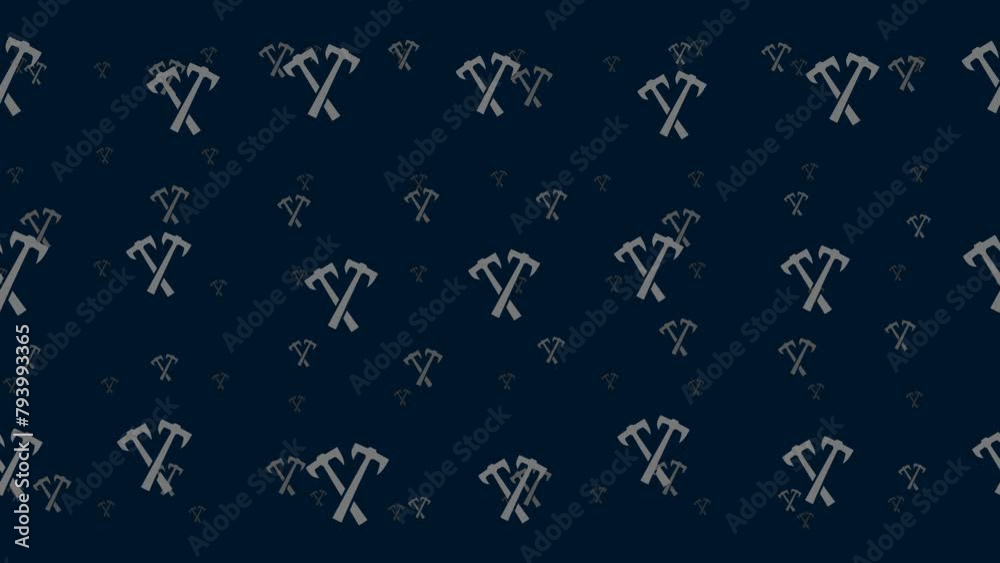 Crossed axes symbols float horizontally from left to right. Parallax fly effect. Floating symbols are located randomly. Seamless looped 4k animation on dark blue background Crossed axes symbols float horizontally from left to right. Parallax fly effect. Floating symbols are located randomly. Seamless looped 4k animation on dark blue background