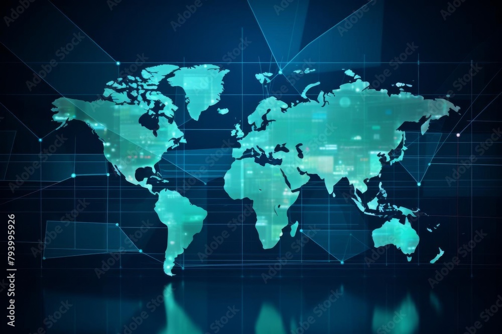 Modern news infographic with world map highlights, set against a dynamic background, perfect for illustrating global news stories and trends Modern news infographic with world map highlights, set against a dynamic background, perfect for illustrating global news stories and trends