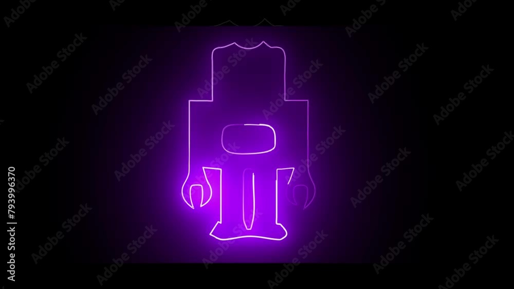 Glowing neon line Robot icon isolated on black background. 4K Video motion graphic animation Glowing neon line Robot icon isolated on black background. 4K Video motion graphic animation