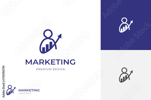 business success People Check Logo design. people analysis element design idea. business marketing logo icon design
