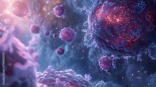 Nanoparticle Therapies for Targeted Cancer Treatment in Medical Seminar Visualization