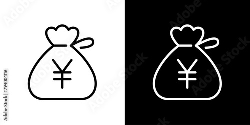 シンプルな日本円のベクターアイコン