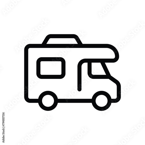 Car Motorhome vector icon
