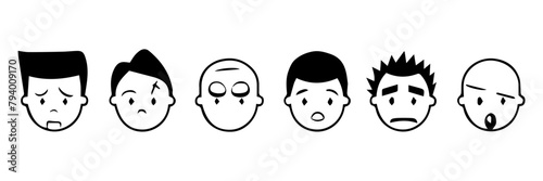 hand drawn illustration of a man face