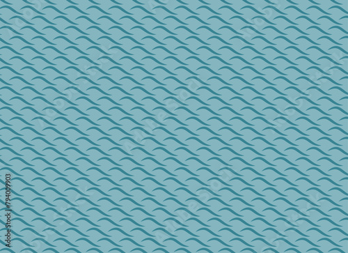 Vector of Minimal Abstract Water Wave illustration.Graphic for fabric or printing seamless pattern.