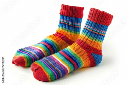 Colorful Socks, isolated on white