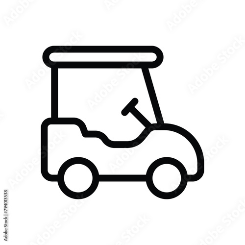 Golf Car vector icon
