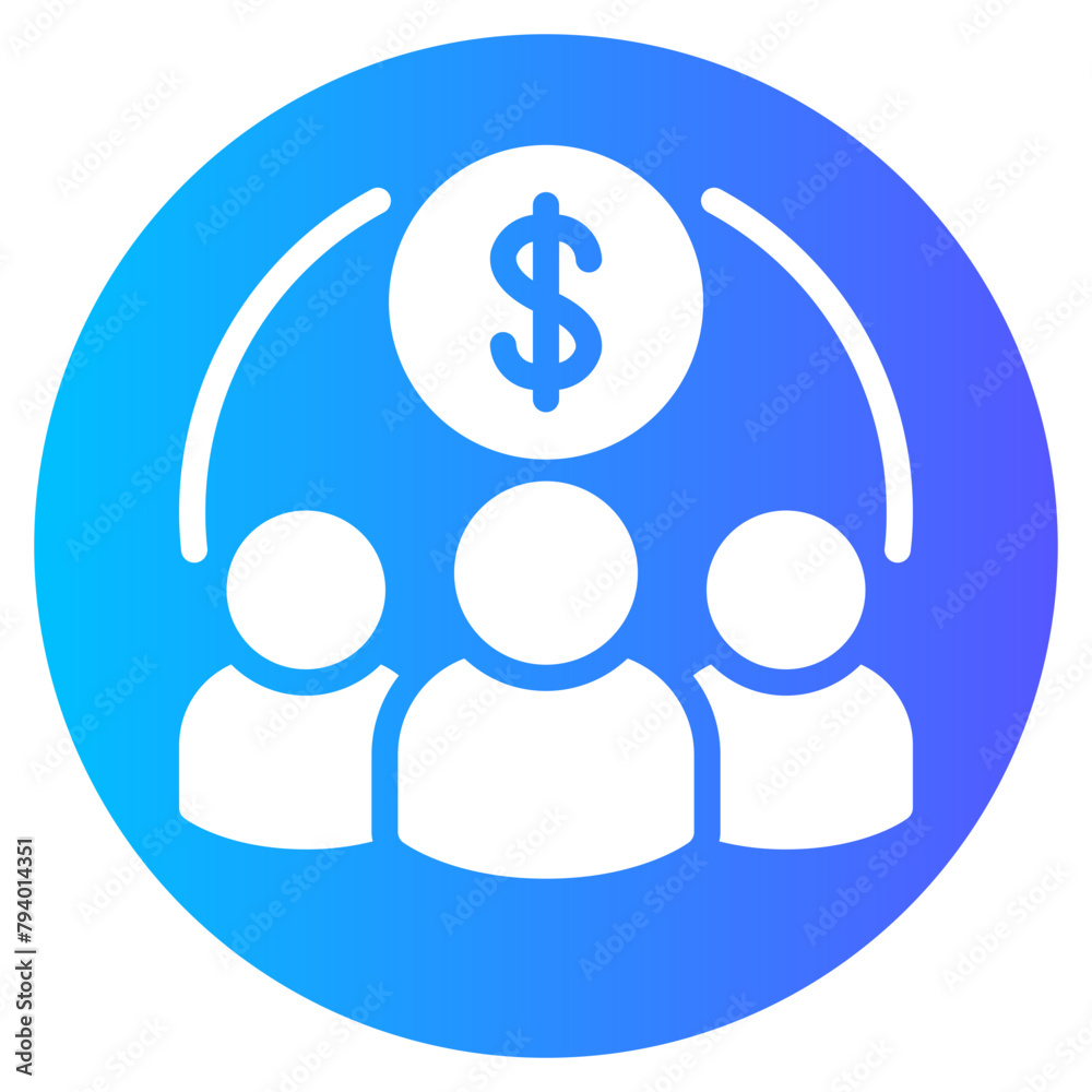 sales team gradient icon sales team gradient icon
