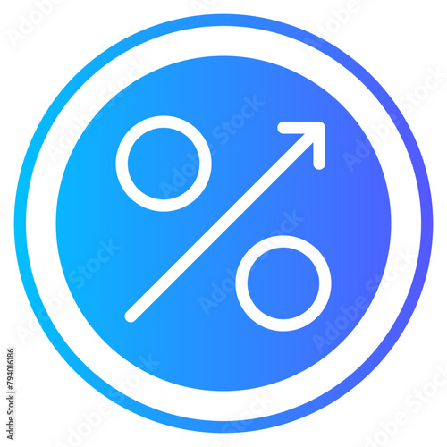 profit margin gradient icon