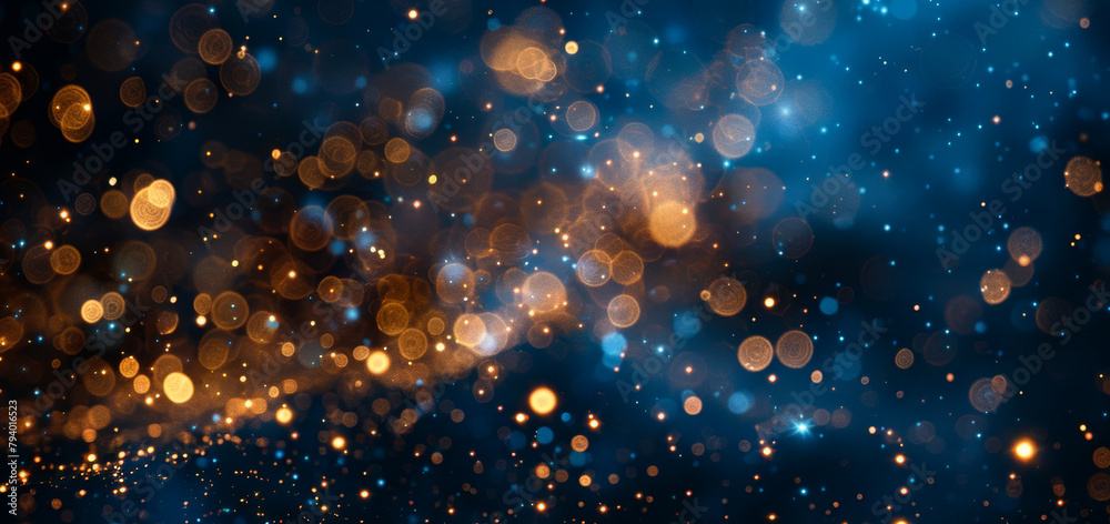 Fototapeta premium A blue and orange background with many small dots