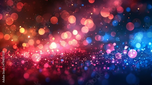 b'Colorful bokeh background with red, blue and purple lights'