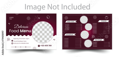 Elegant Food Menu Template Restaurant cafe menu template design , restaurant food menu design