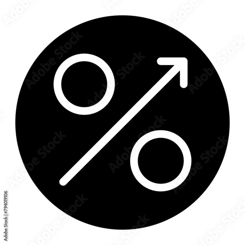profit margin glyph icon
