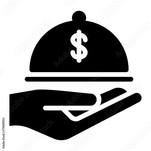 restaurant glyph icon