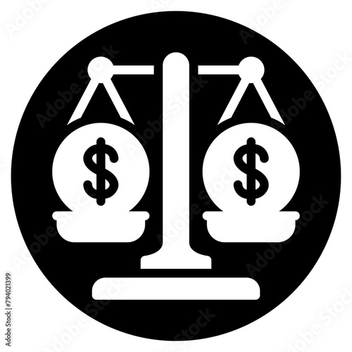 balance scale glyph icon