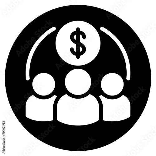 sales team glyph icon