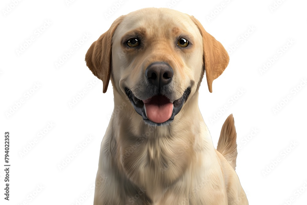 Labrador retriever dog isolated on a white background